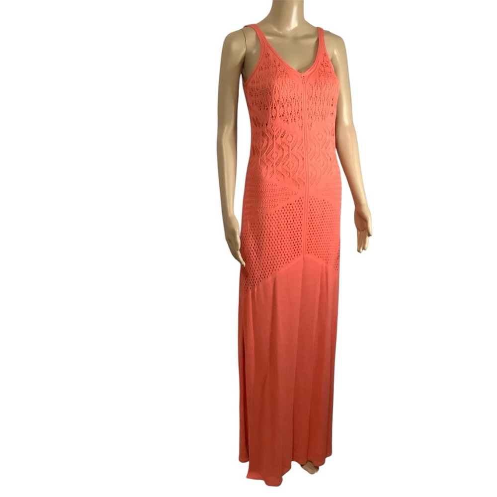 Century 21 Orange Straps Sweater Maxi Dress. Size S